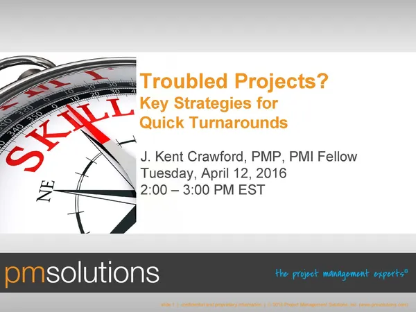 Troubled Projects? Key Strategies for Quick Turnarounds Webinar
