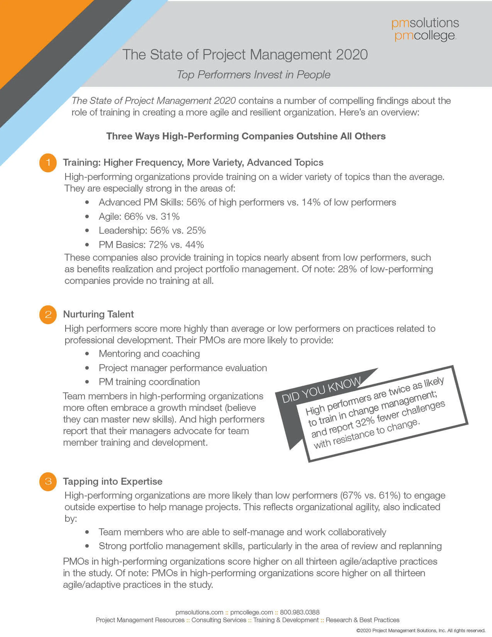 The State of PM 2020 Top Performeres Invest in People