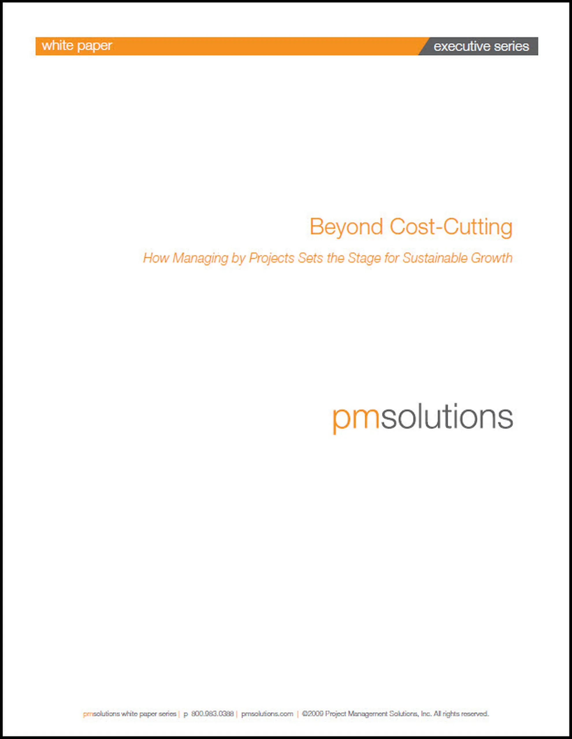 Beyond Cost Cutting