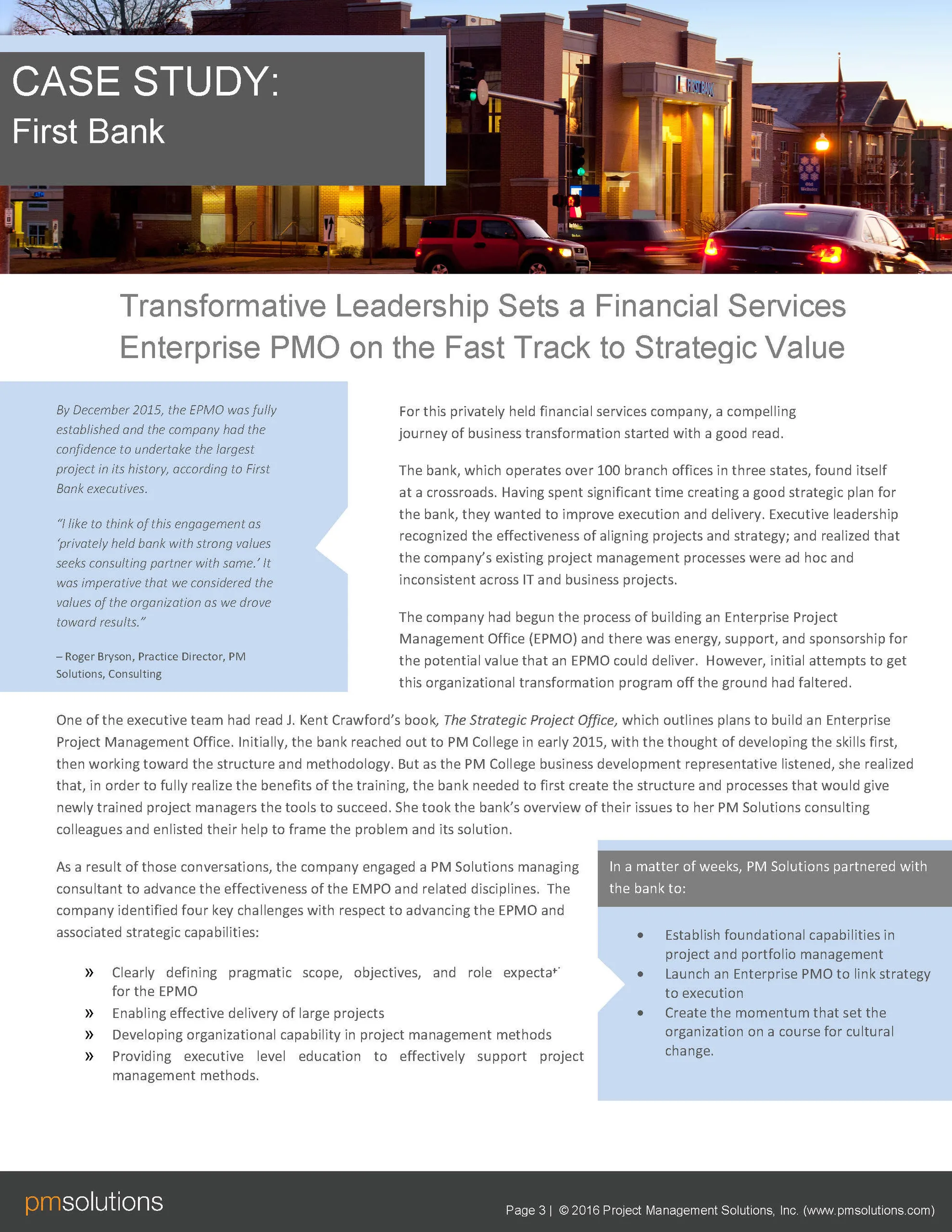 First Bank Case Study Cover
