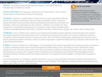 Solar Powerhouse SunEdison Poises for Growth by Training in Project Management