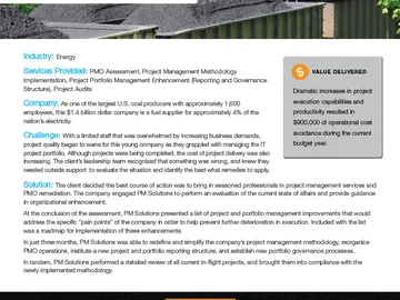Improvements in Project and Portfolio Management Yield Immediate Returns
